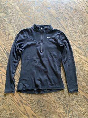 Nike Black Quarter-Zip Athletic Sweatshirt